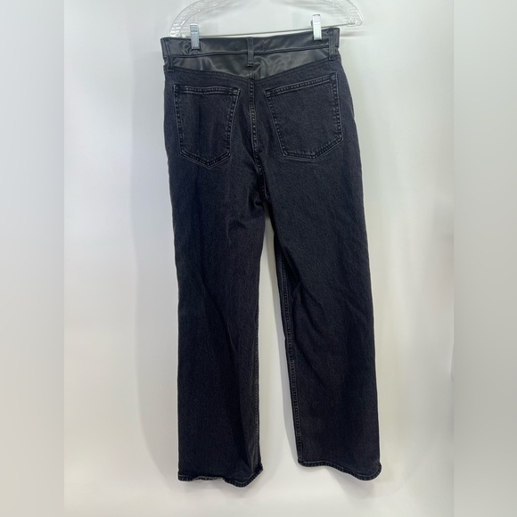 Abercrombie & Fitch Black 90s Relaxed High Rise Straight Leg Mixed Jean 30/10R - Picture 6 of 13